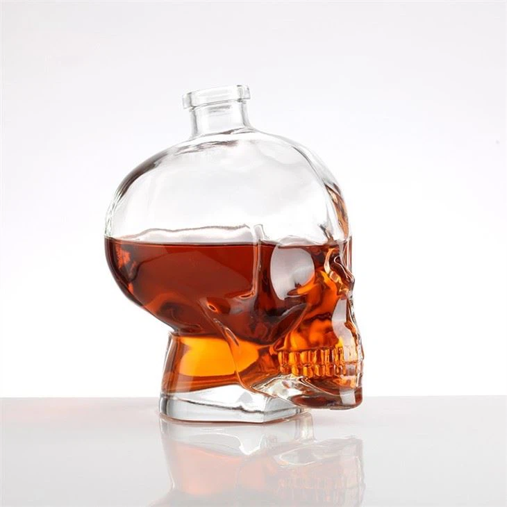Skull Vodka Glass Bottle