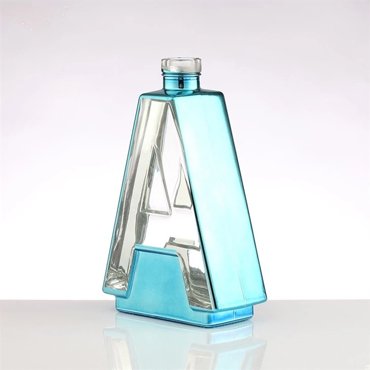 750ml Wholesale Glass Blue Liquor Bottles
