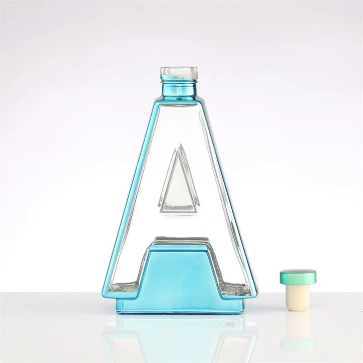 750ml Wholesale Glass Blue Liquor Bottles